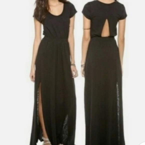 Free People FP Beach Audrina Cut Out Maxi Dress Size XS 100% Cotton Casual Cozy - Picture 1 of 14